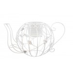 Металлический чайник с ситечком для цветов белый 31 x DIA20см SCB271039